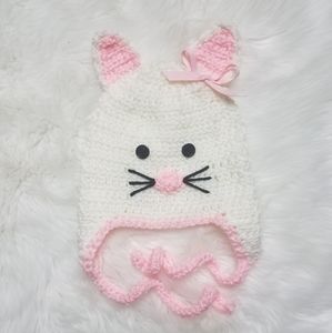 🐱 Handmade Crochet Cat Hat sz 6-12 months